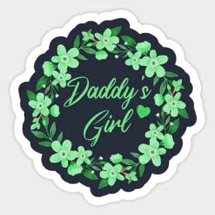 Floral Daddy's Girl, Forget Me Not Floral Wreath Sticker